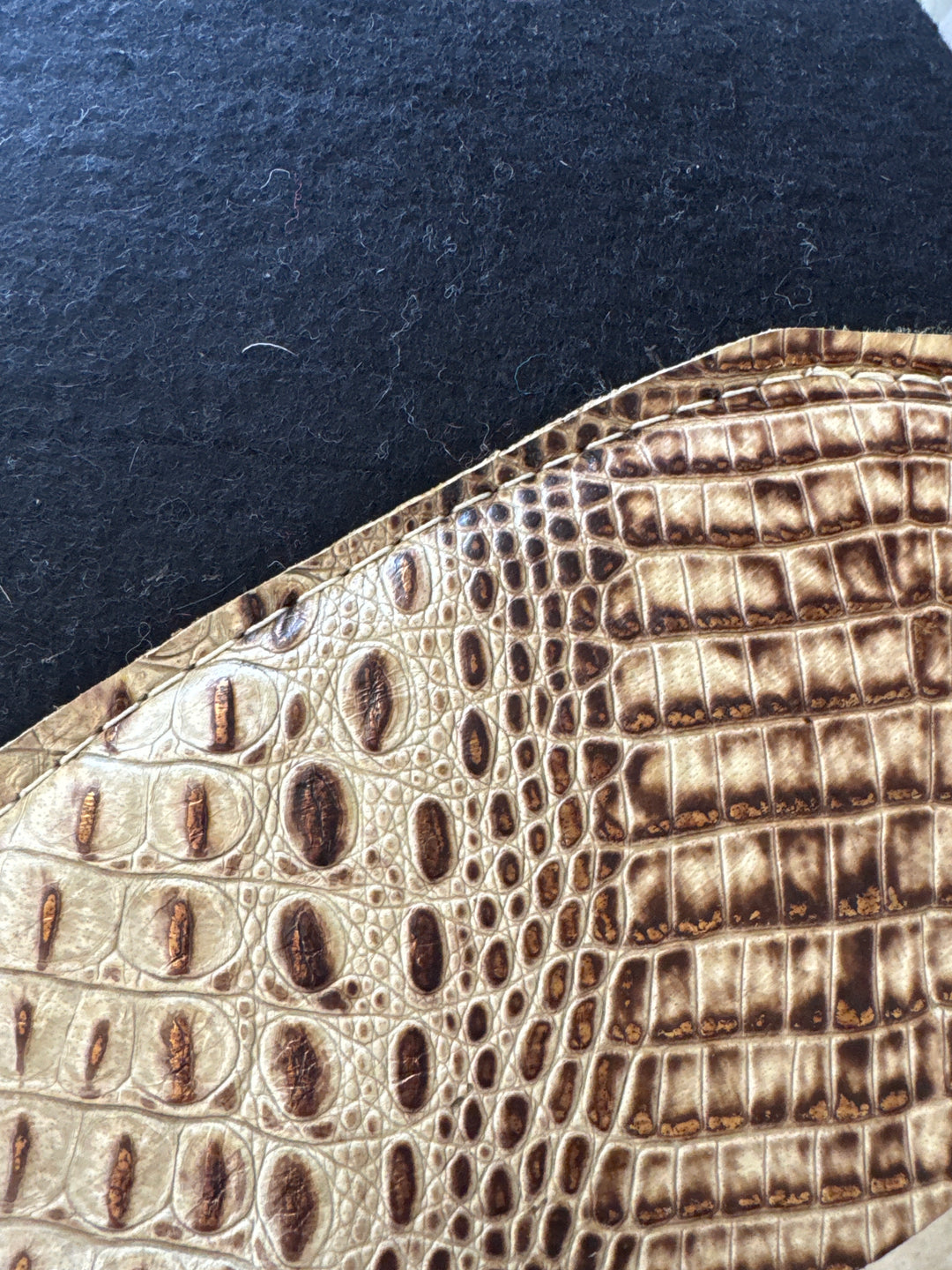 Best Ever 30x30 3/4" Black w/ Ivory Chocolate Crocodile