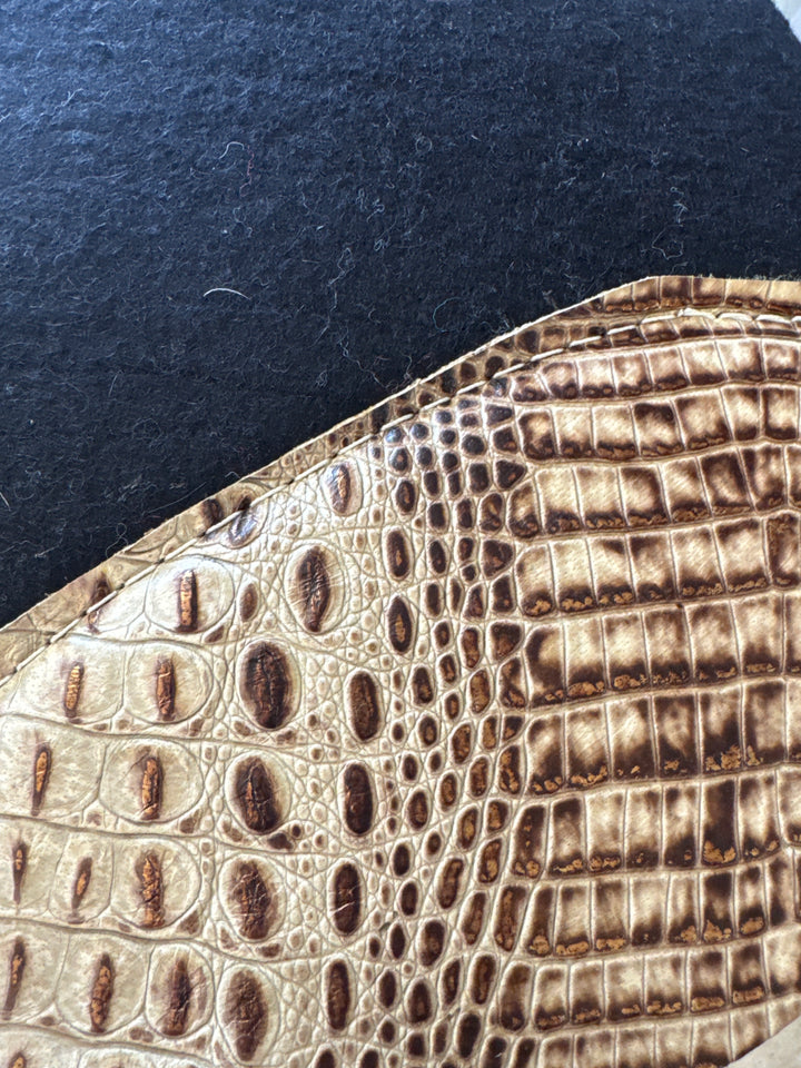Best Ever 30x30 3/4" Black w/ Ivory Chocolate Crocodile