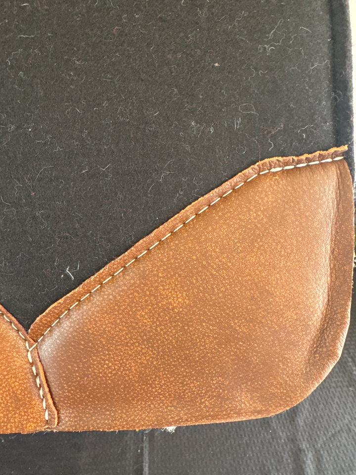 Best Ever 30x30 3/4" Fleece Black w/ Oak Nut Leather
