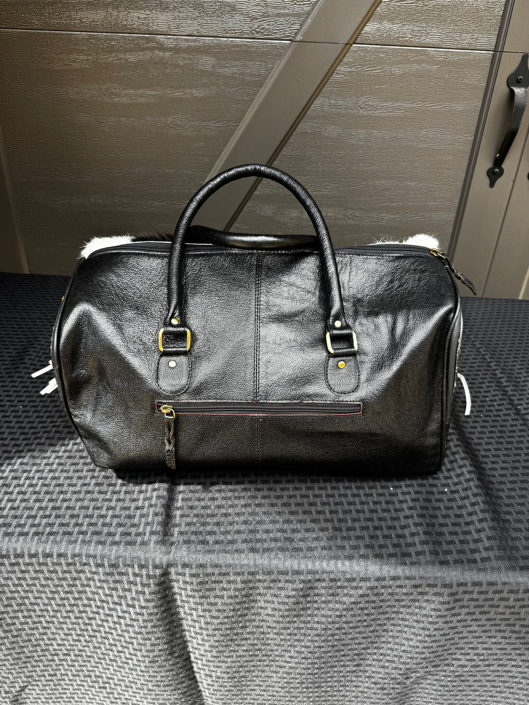 Soft Speedy Cowhide Checkered Duffle