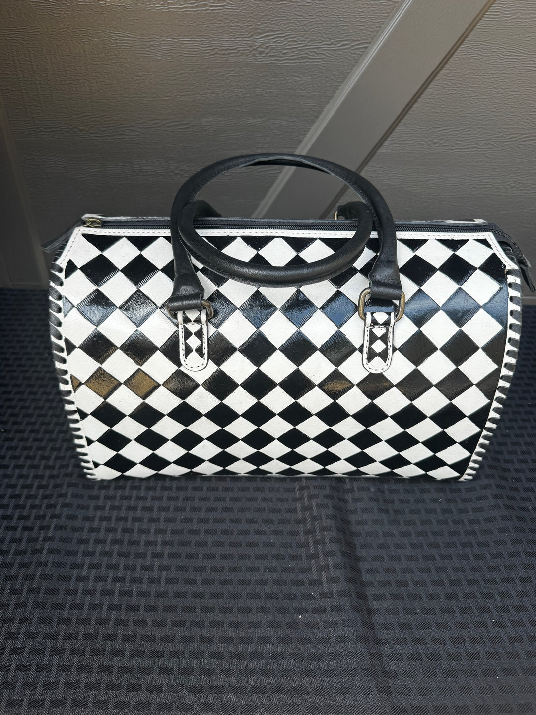 Large Checkered Speedy Bag