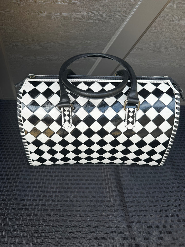 Large Checkered Speedy Bag