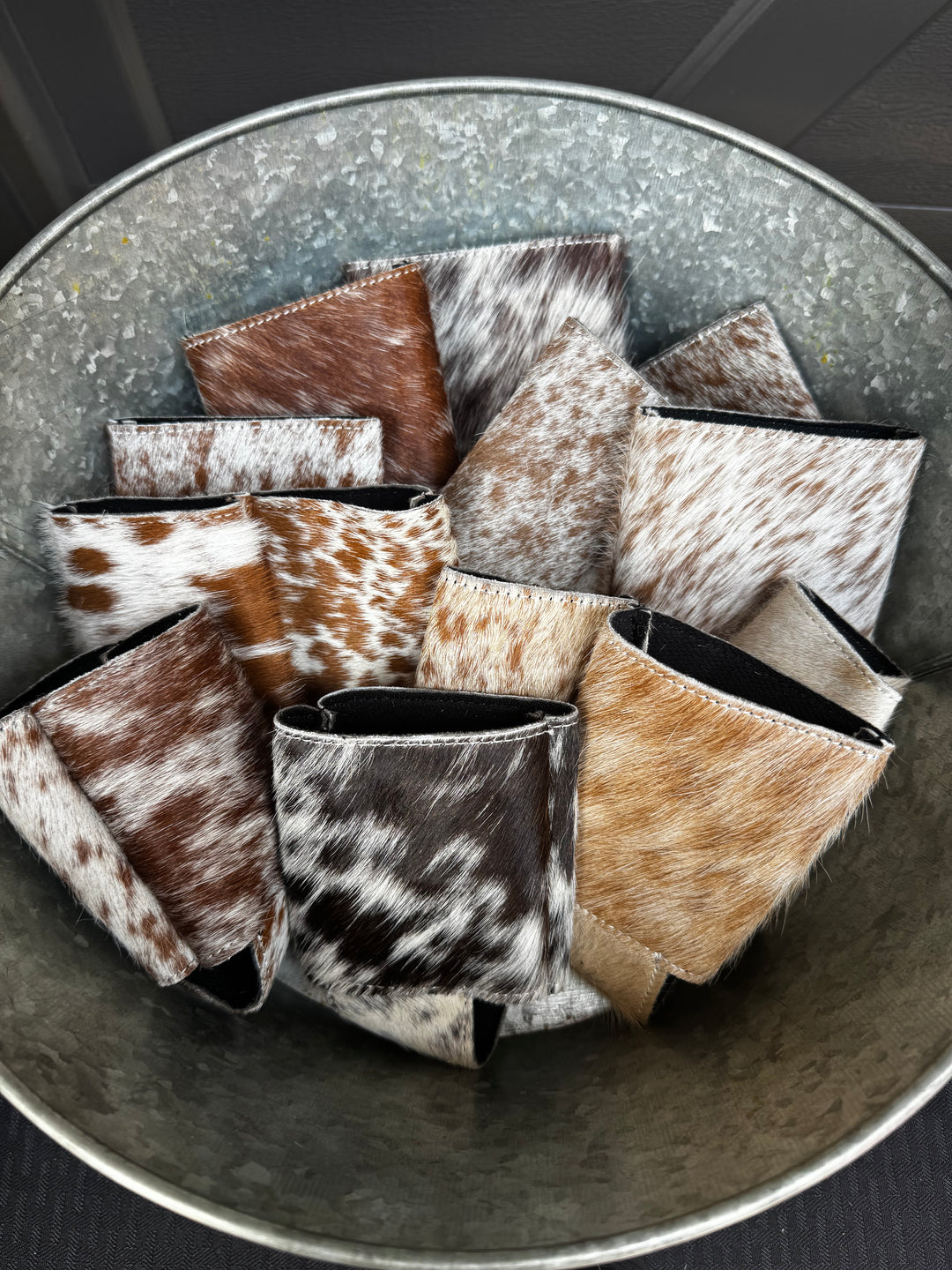 Cowhide Coozy Assorted