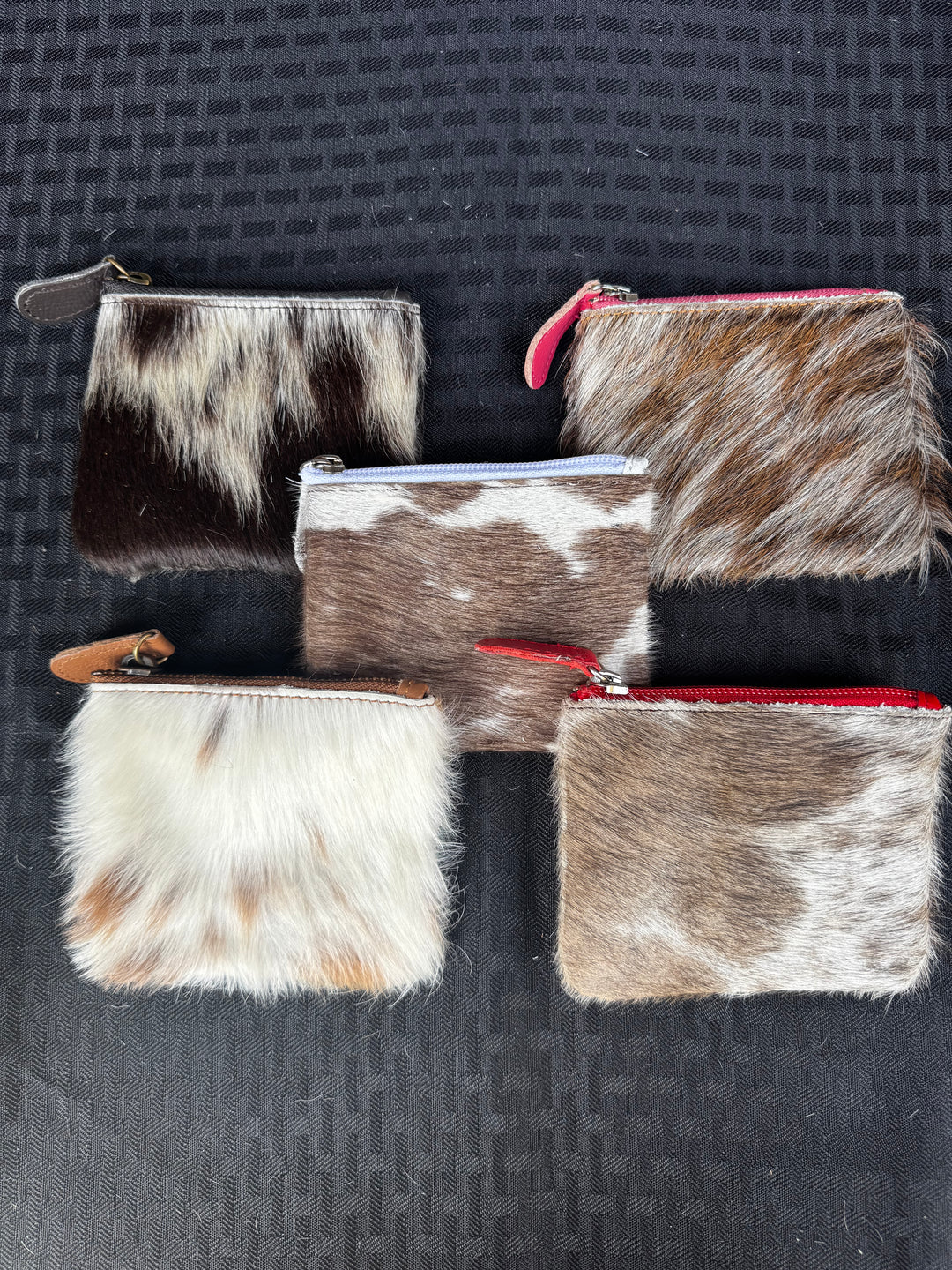 Cowhide Coin Pouch Assorted