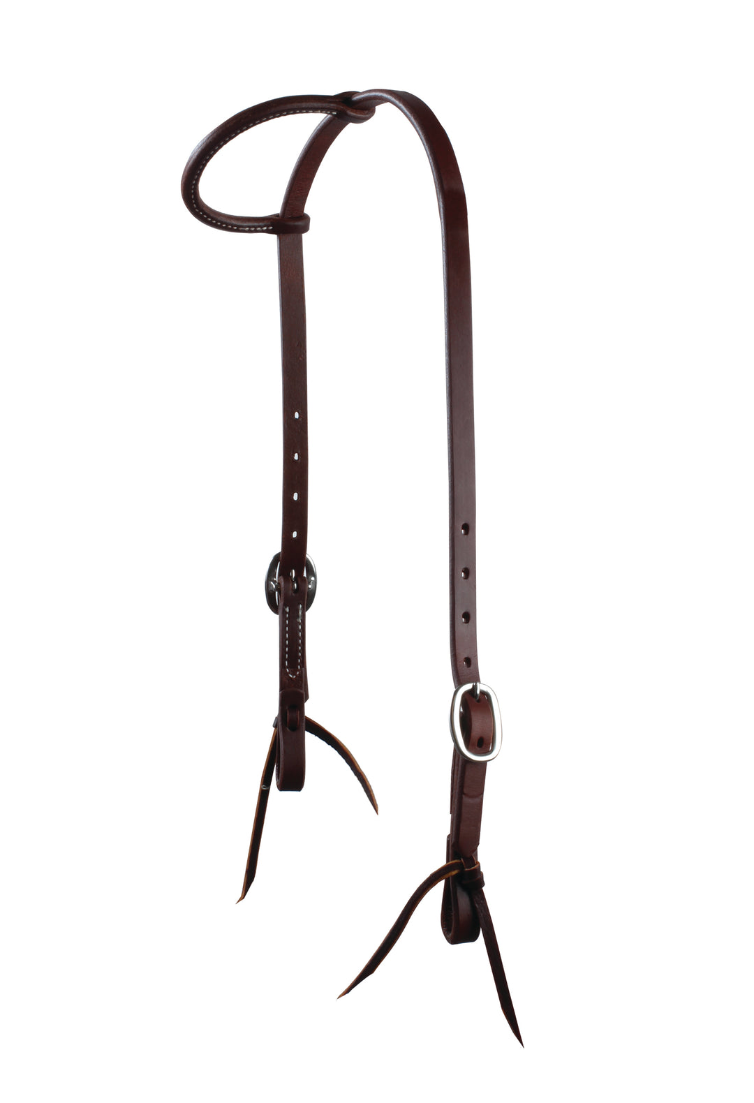 Ranch One Ear Headstall 5/8" Double Adjustment Buckles w/ cheek ties