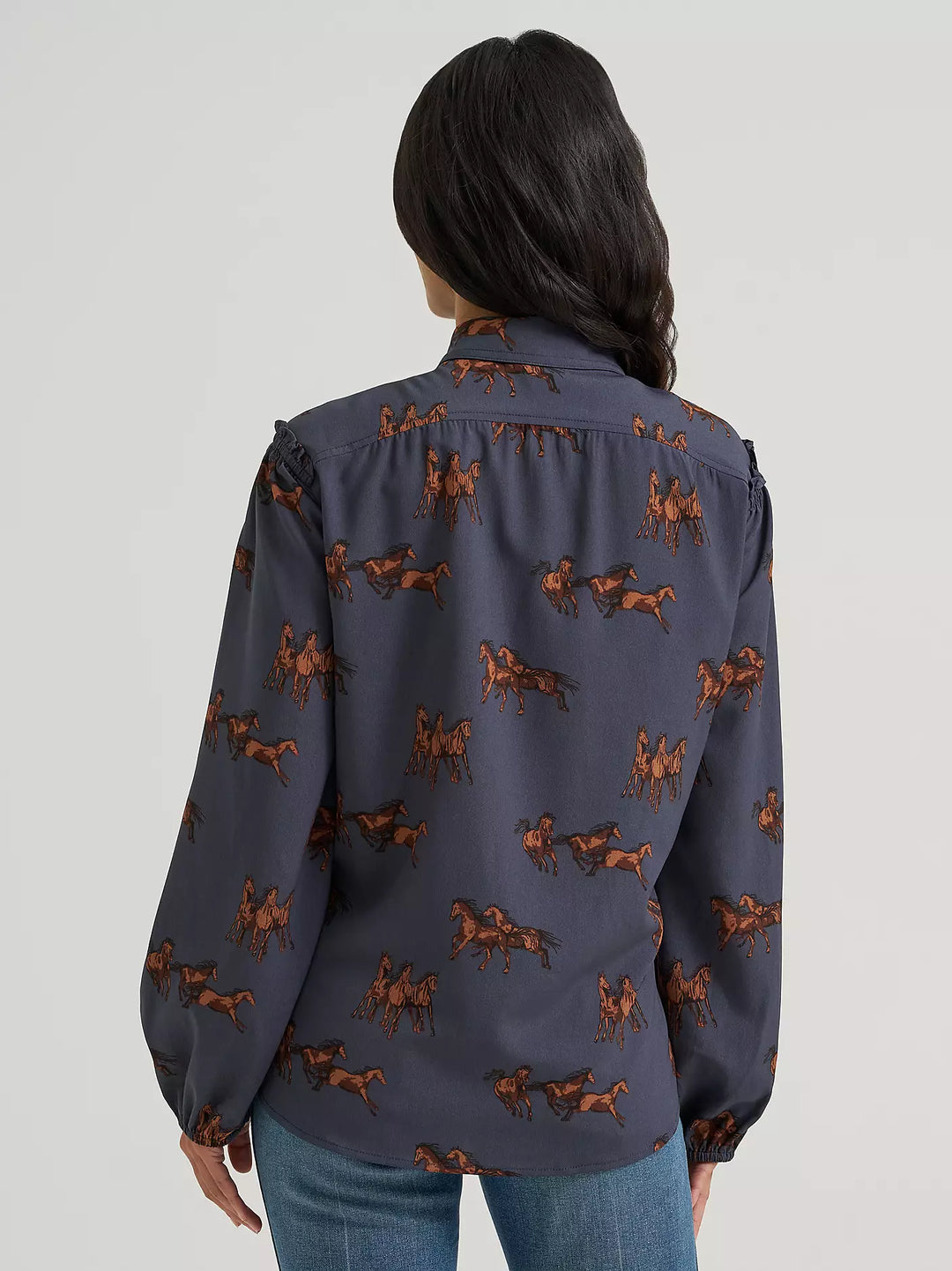 Women's Drapey Sleeve Button Up Blouse