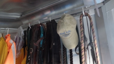 Halter/Bridle Rack, 3 Hook, Aluminum (Half Rack)