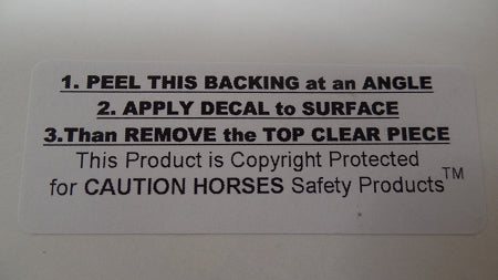 Caution Horses Sign:  CAUTION _______ (Animal Insert)