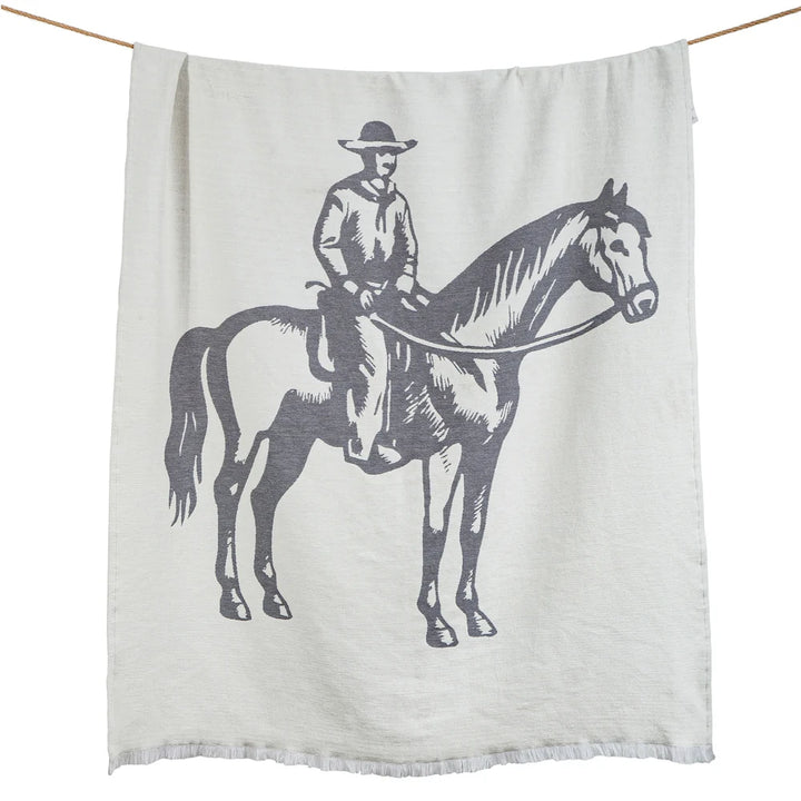 Lone Rider Chenille Jacquard Throw