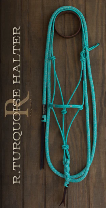 Hay Chix Timeless Halter and Lead Rope Set- Redemption Turquoise / Redemption Turquoise