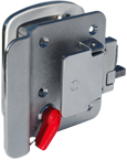 BFC Chrome L Handle With Standard Duty Door Lock – For Catering Trailer, Horse Box