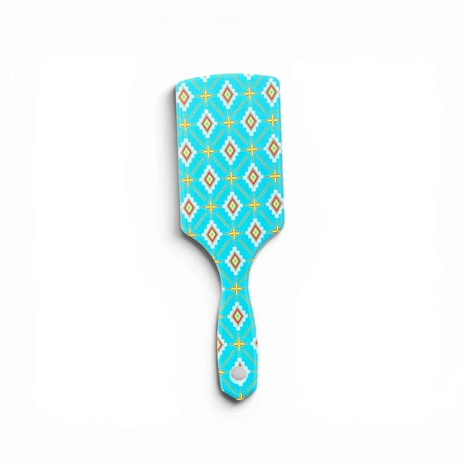 western hairbrush- Turquoise with diamonds