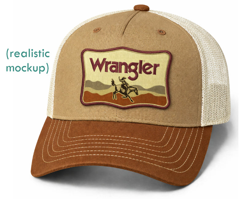 Wrangler burnt orange and stone lasso hat