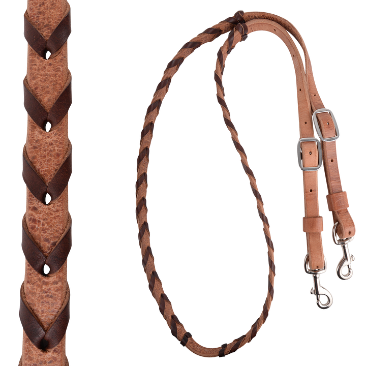 Martin Saddlery Laced Harness Leather Barrel Reins