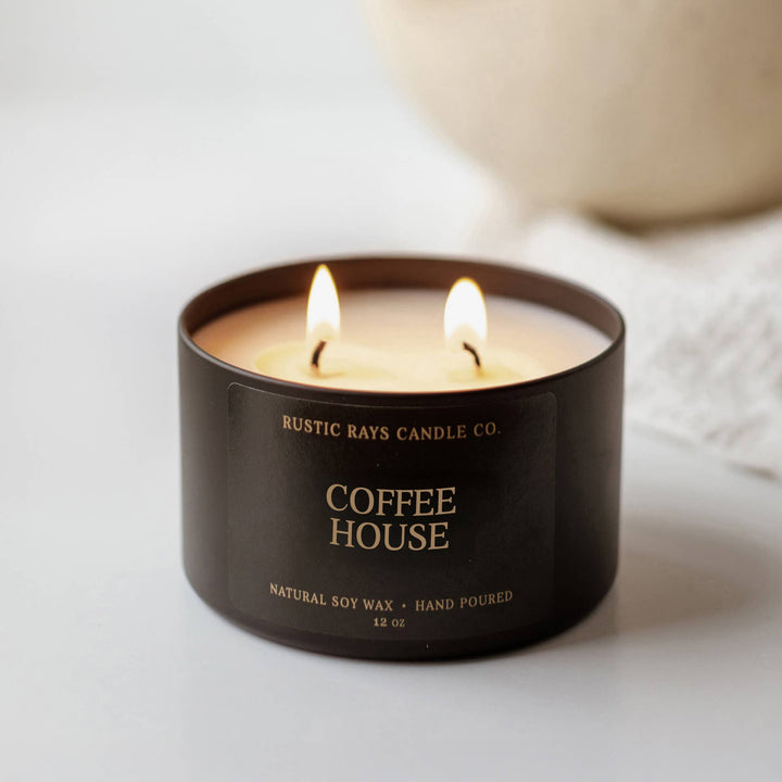 Coffee House 12 oz Soy Candle - Home Decor & Gifts