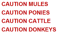 Caution Horses Sign: CAUTION _______ (Insert Word)
