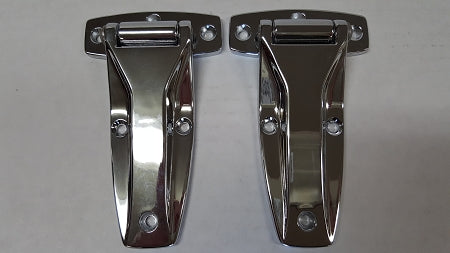 chrome hinge pair -right & left shown