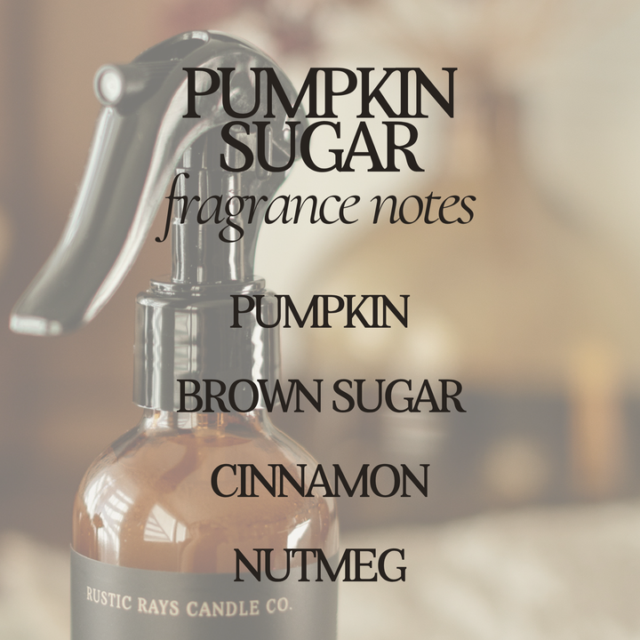 Pumpkin Sugar Fall Room Spray - 4 oz Amber Glass Bottle