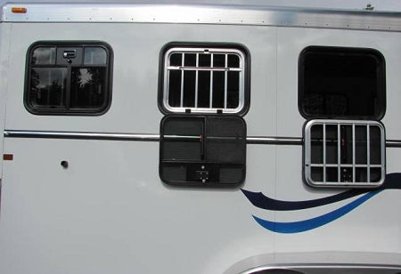 Slim Line Series DDW feed door shown in three positions