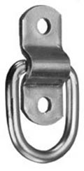 D-Ring, 1/4" w/ Bracket in Steel or Stainless Steel