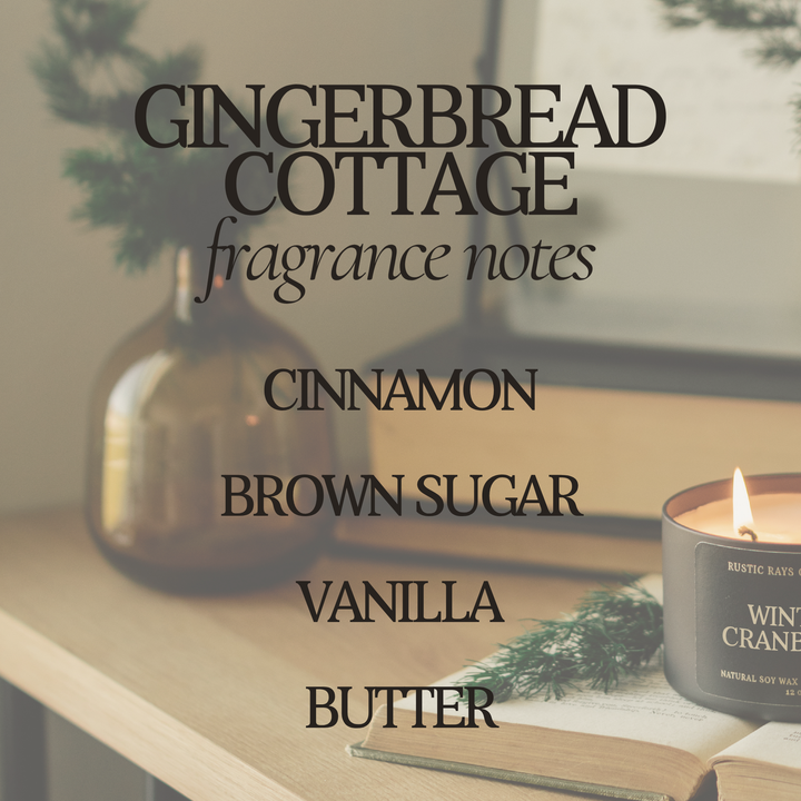 Gingerbread Cottage Soy Candle - Winter - Bakery - 12 oz