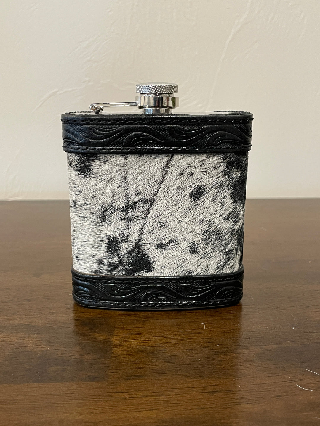 7oz Flask- Leather and Cowhide- Roan