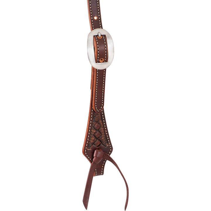 Martin Saddlery Browband Headstall Weathered Antique with Latigo Ties