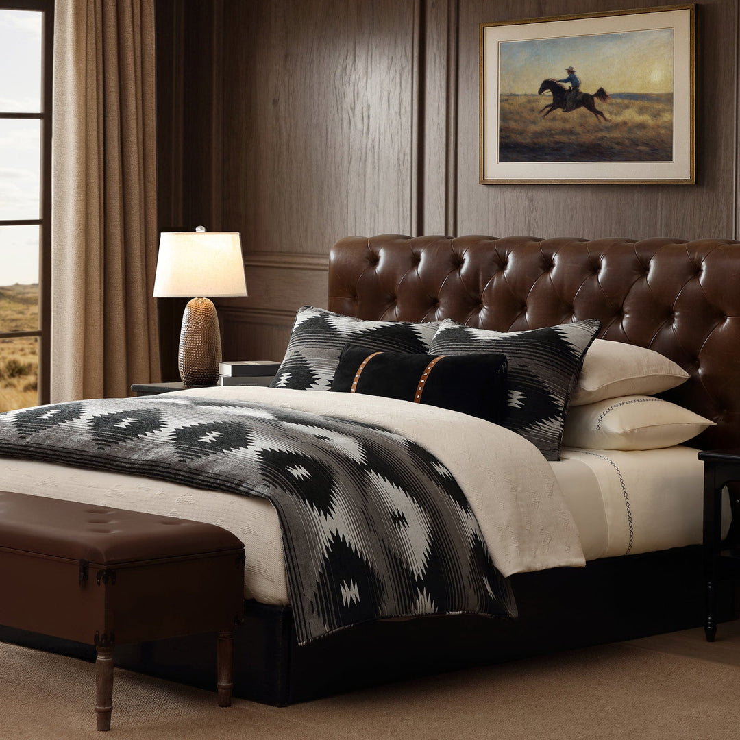 Silverado Chenille Jacquard Comforter Set - ST2616CS-KG-BK