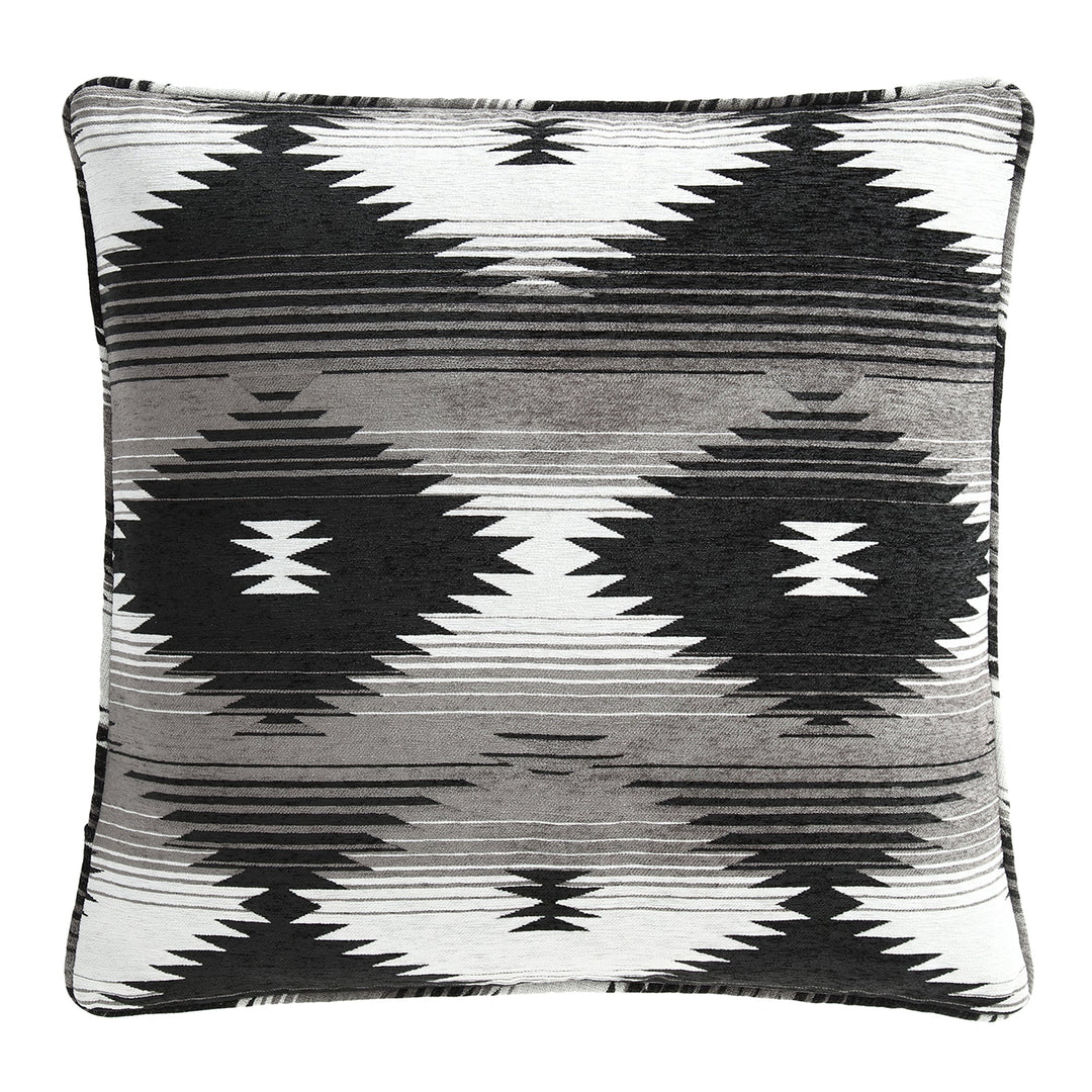 Silverado Chenille Jacquard Euro Sham - ST2616ES-OS-BK