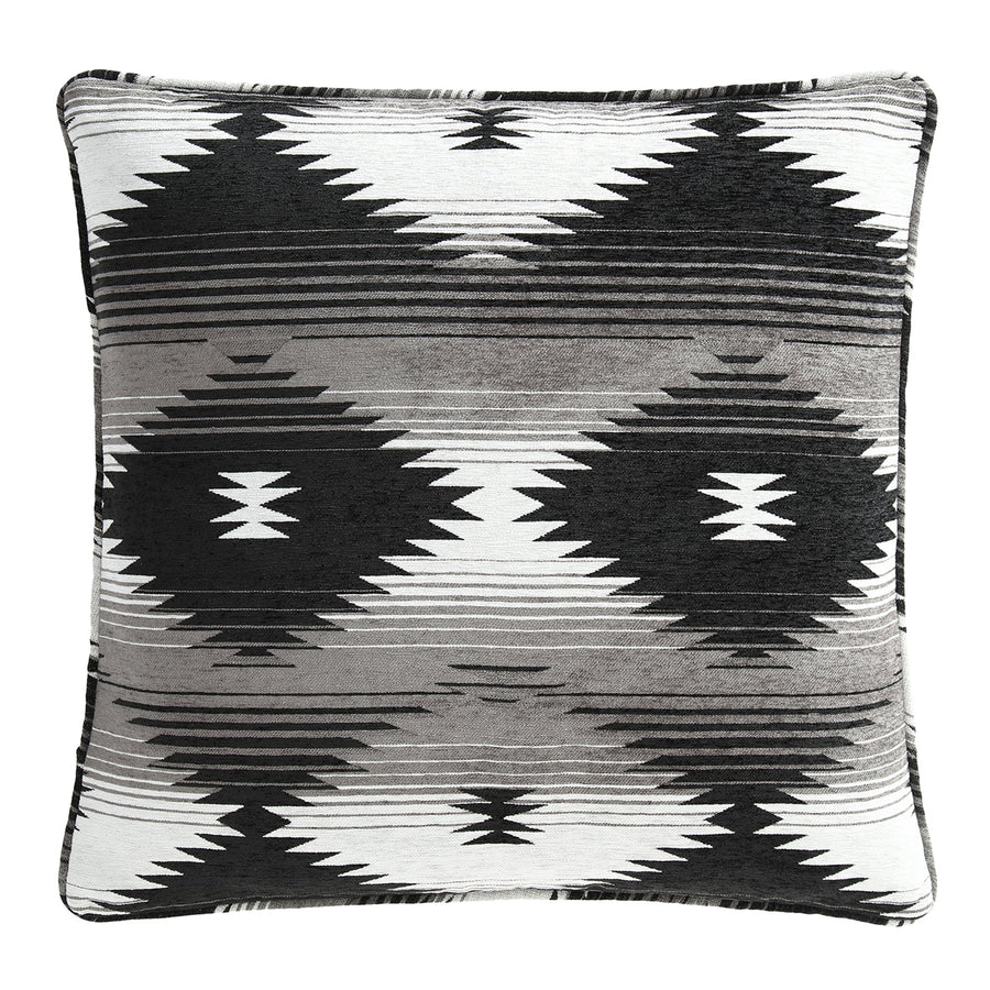 Silverado Chenille Jacquard Euro Sham - ST2616ES-OS-BK