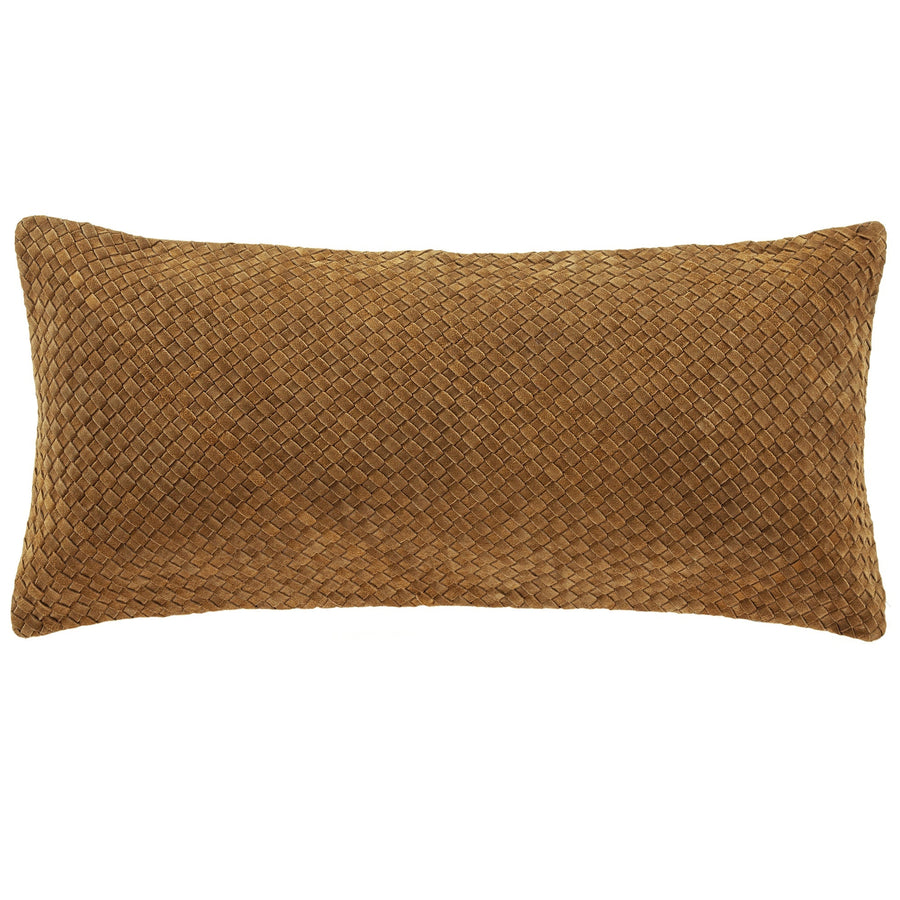 Woven Suede Lumbar Pillow - PL5108-LS-GY
