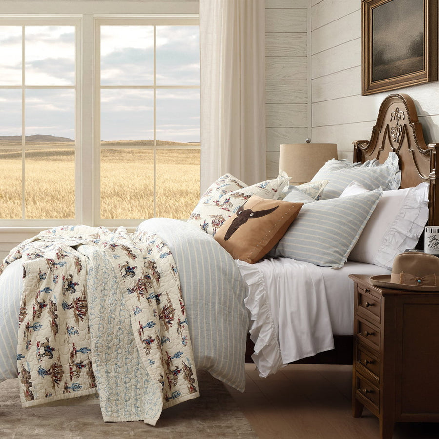 Desert Trail Reversible Quilt Set - ST2601QS-QN-BE