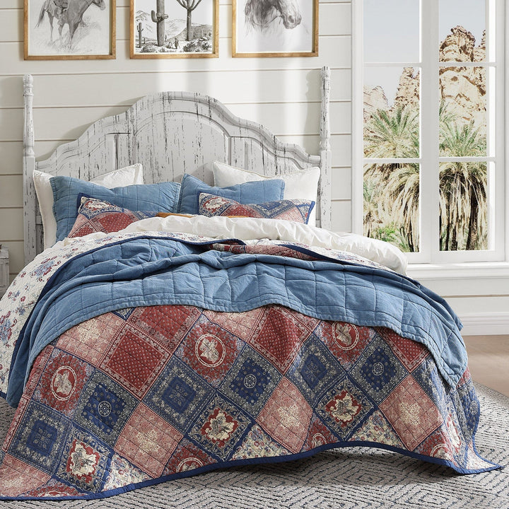 Patchwork Bandana Reversible Cotton Quilt Set