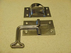 4"  Positive Door Holders: 90 degree bend, Stainless Steel