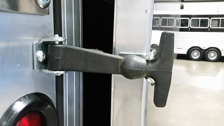 Rubber T Handle Latch -fastening a ramp up behind the trailer