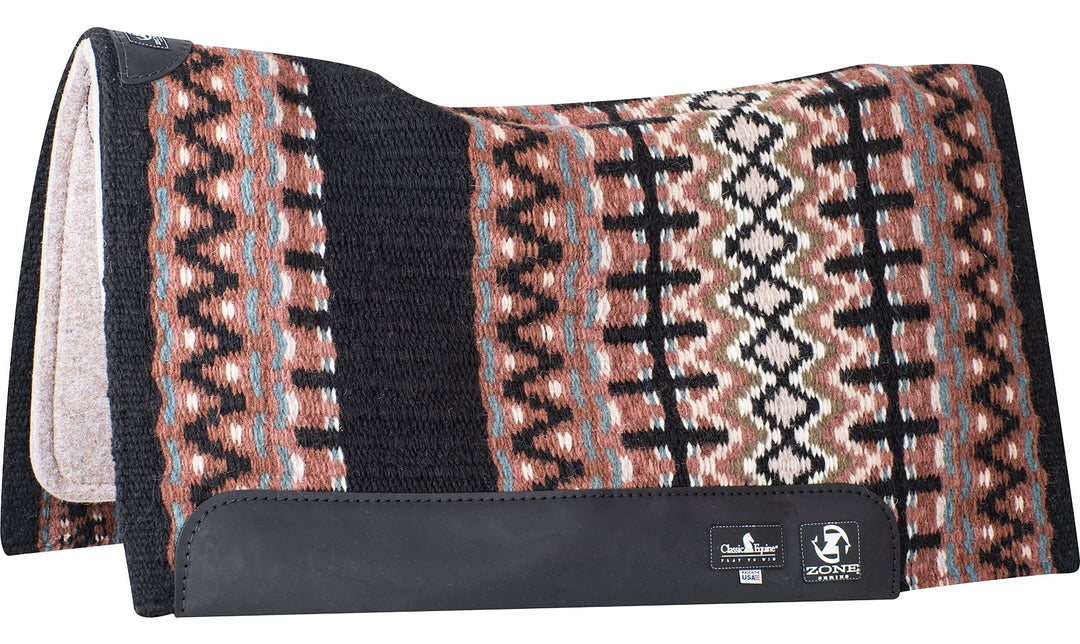Zone Blanket Top Pad 3/4 inch Felt 34"x38"- Black/Chestnut