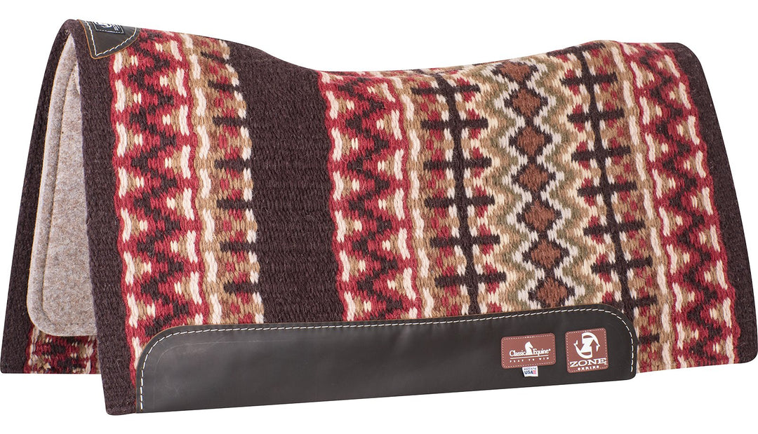Zone Blanket Top Pad 1 inch Felt 34"x38"- Coffee/Cherry